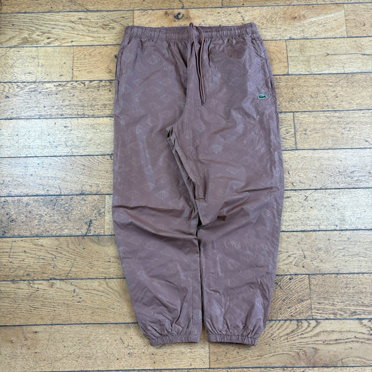 Vintage Lacoste Brown Baggy Tracksuit Sweatpants Track Pants Bottoms - XL