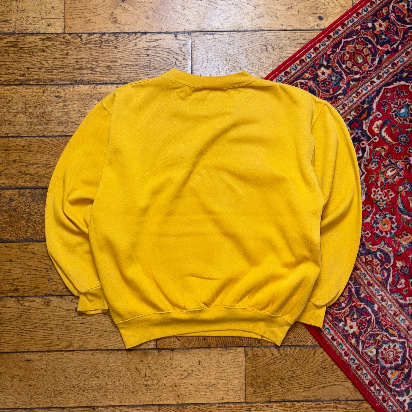 Vintage 90s Adidas Yellow Boxy Sweatshirt - M