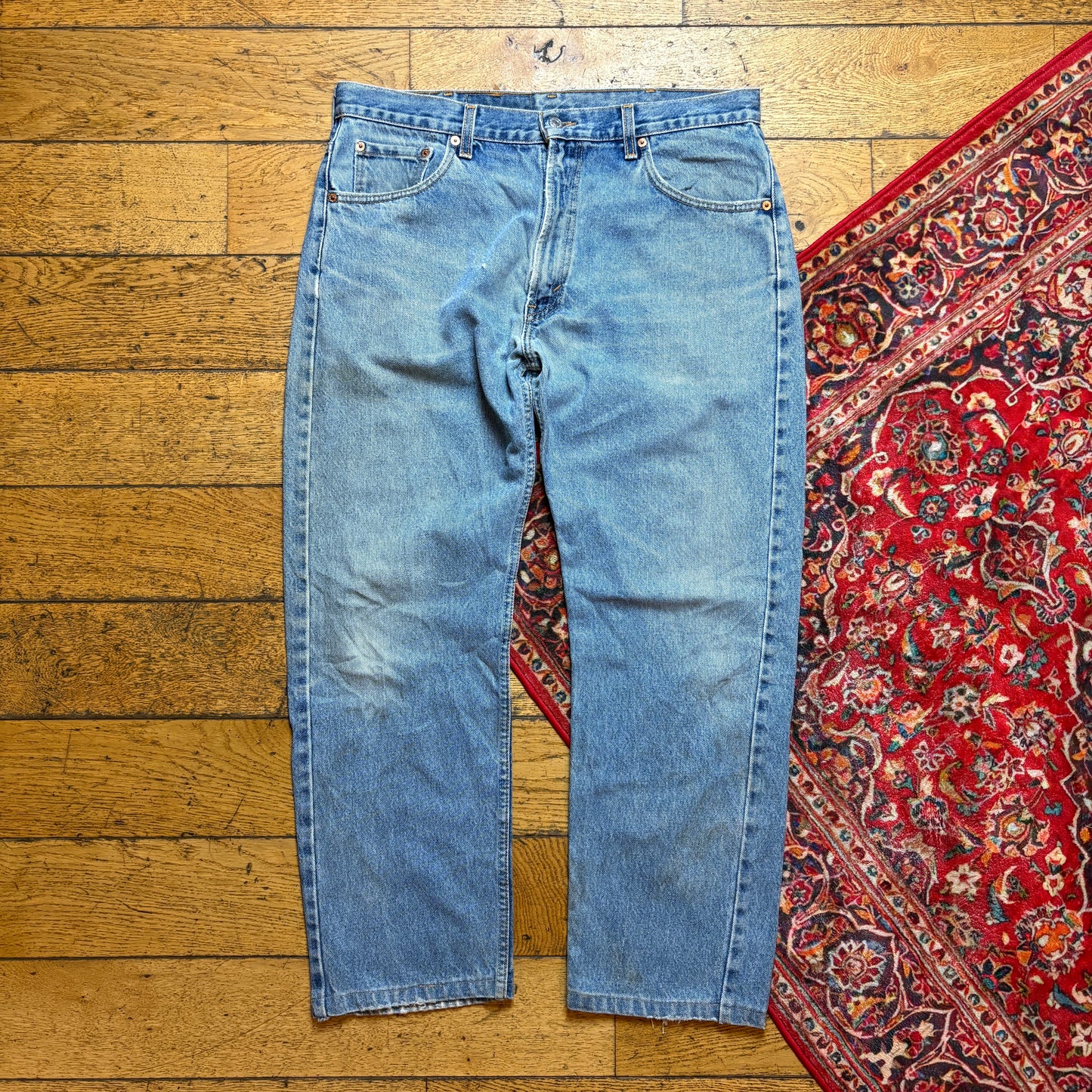 Vintage Levis 505 Straight Blue Denim Jeans - 38S