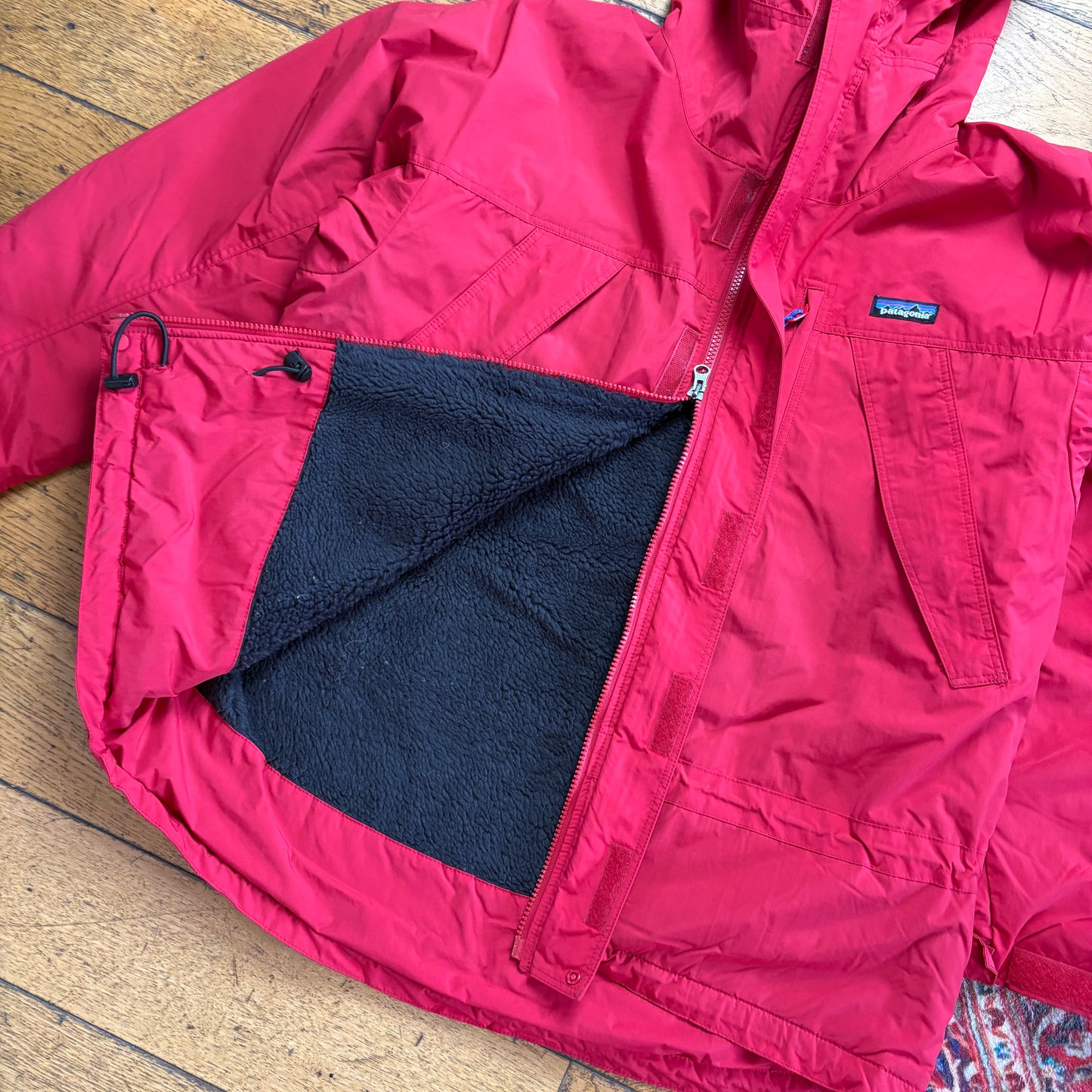Vintage Patagonia Red Fleece Lined Jacket Coat - M