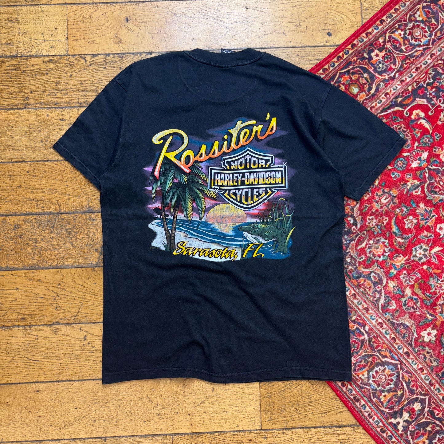 Vintage Harley Davidson Black Graphic T-Shirt - M