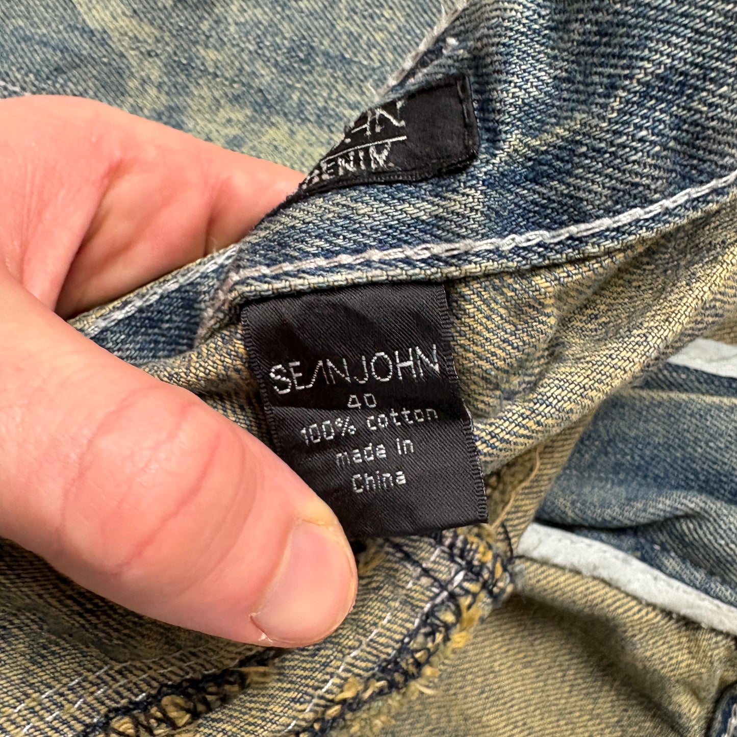 Vintage Sean John Blue Embroidered Y2K Hip Hop Baggy Jeans - 40