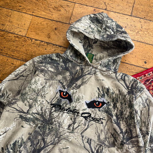 Vintage Realtree Camo Green Embroidered Hoodie Sweatshirt - XL