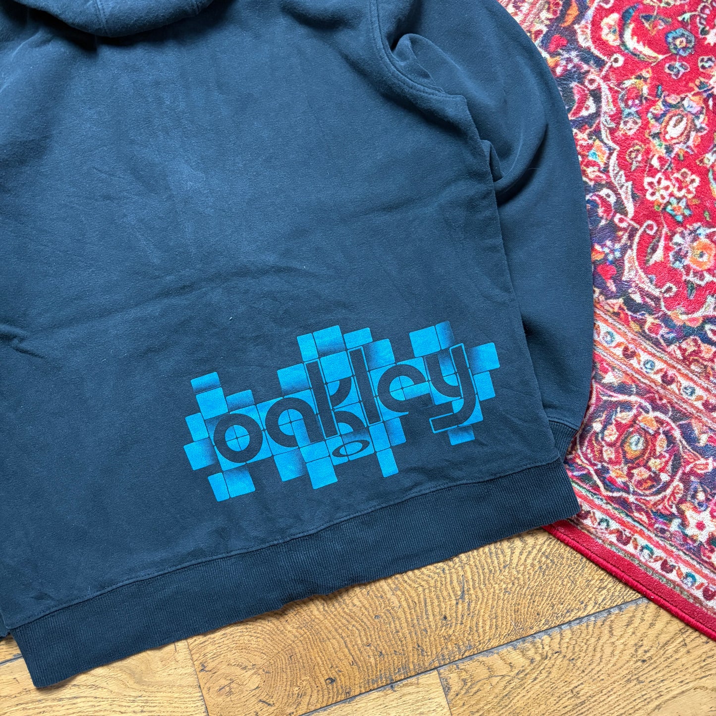 Vintage Oakley Black Hoodie Sweatshirt - S
