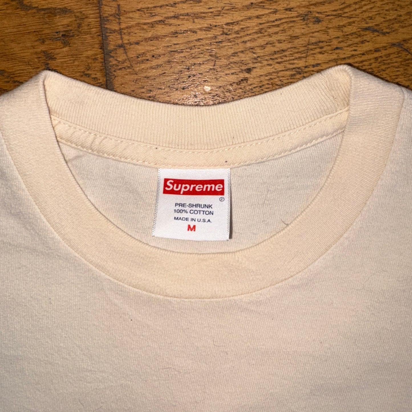 Vintage Supreme Cream Life Sucks Die Gangsta Graphic T-Shirt - M