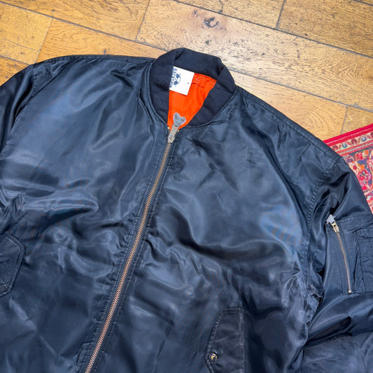 Vintage Black MA-1 Bomber Jacket - 5XL
