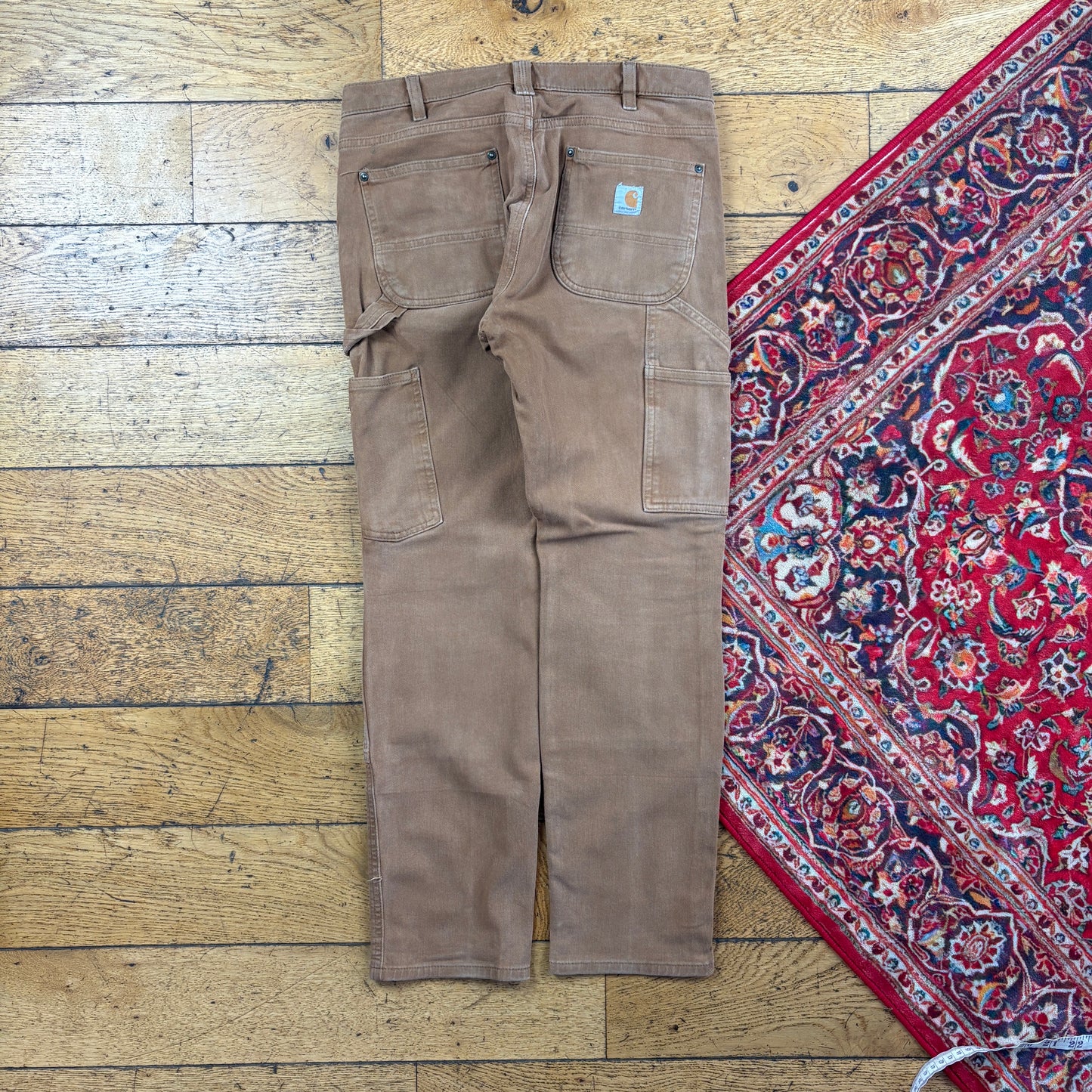 Vintage Carhartt Brown Double Knee Womens Workwear Carpenter Baggy Trousers - 10