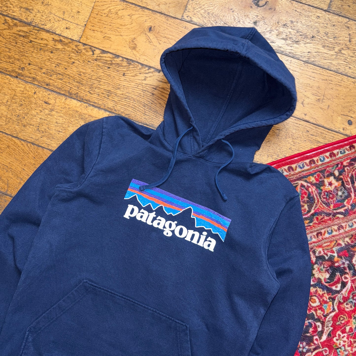 Vintage Patagonia Navy Hoodie Sweatshirt - S