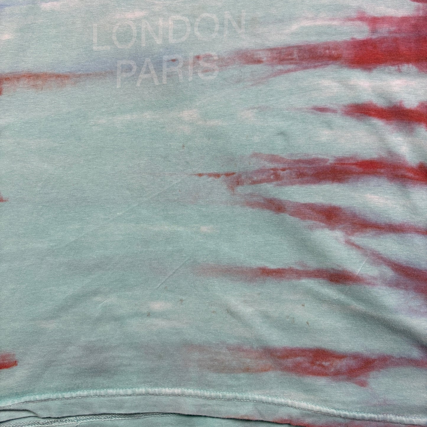 Stussy Tie Dye Graphic Orange Blue T-Shirt - M