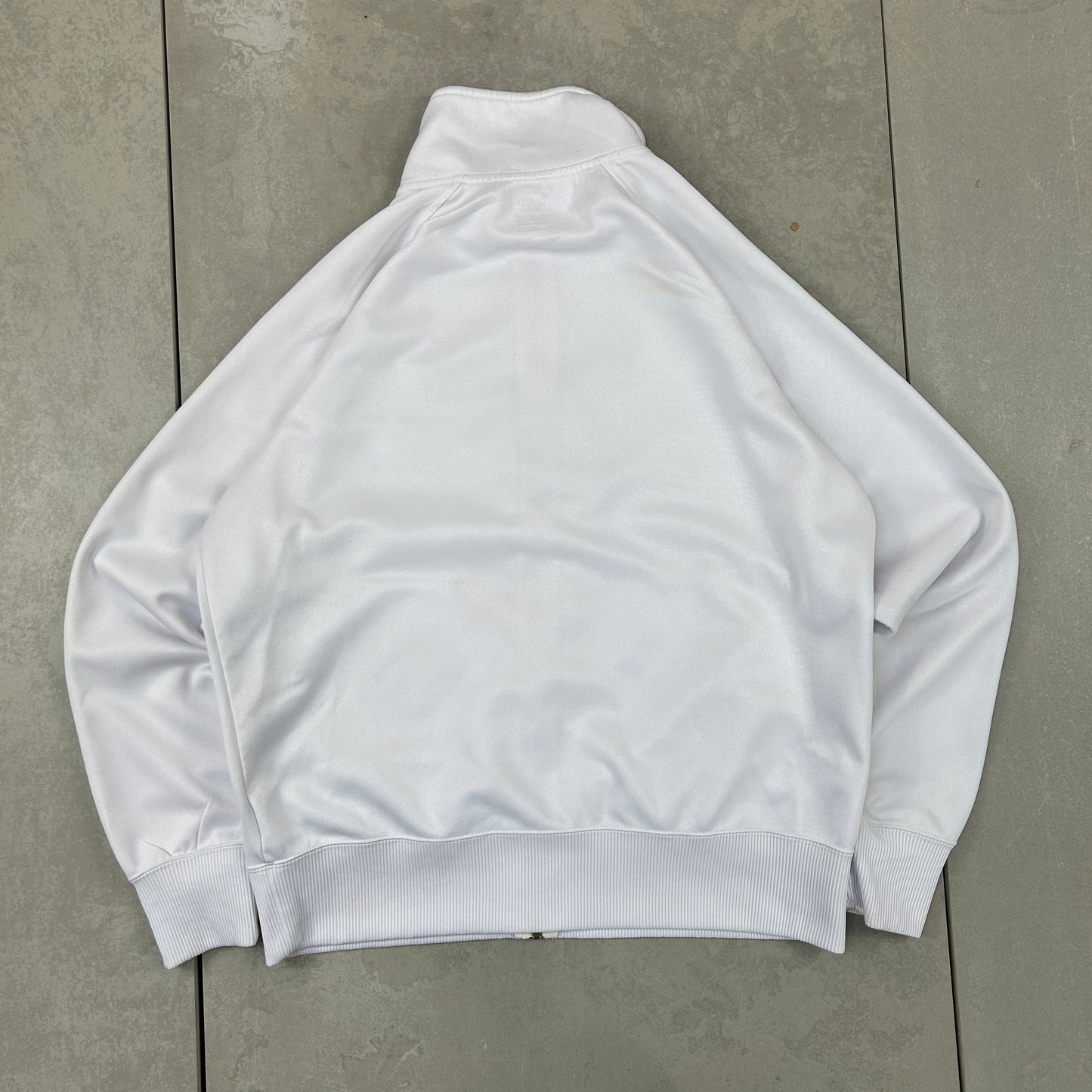 Vintage 00s Nike White Tracksuit Track Shell Windbreaker Jacket - M