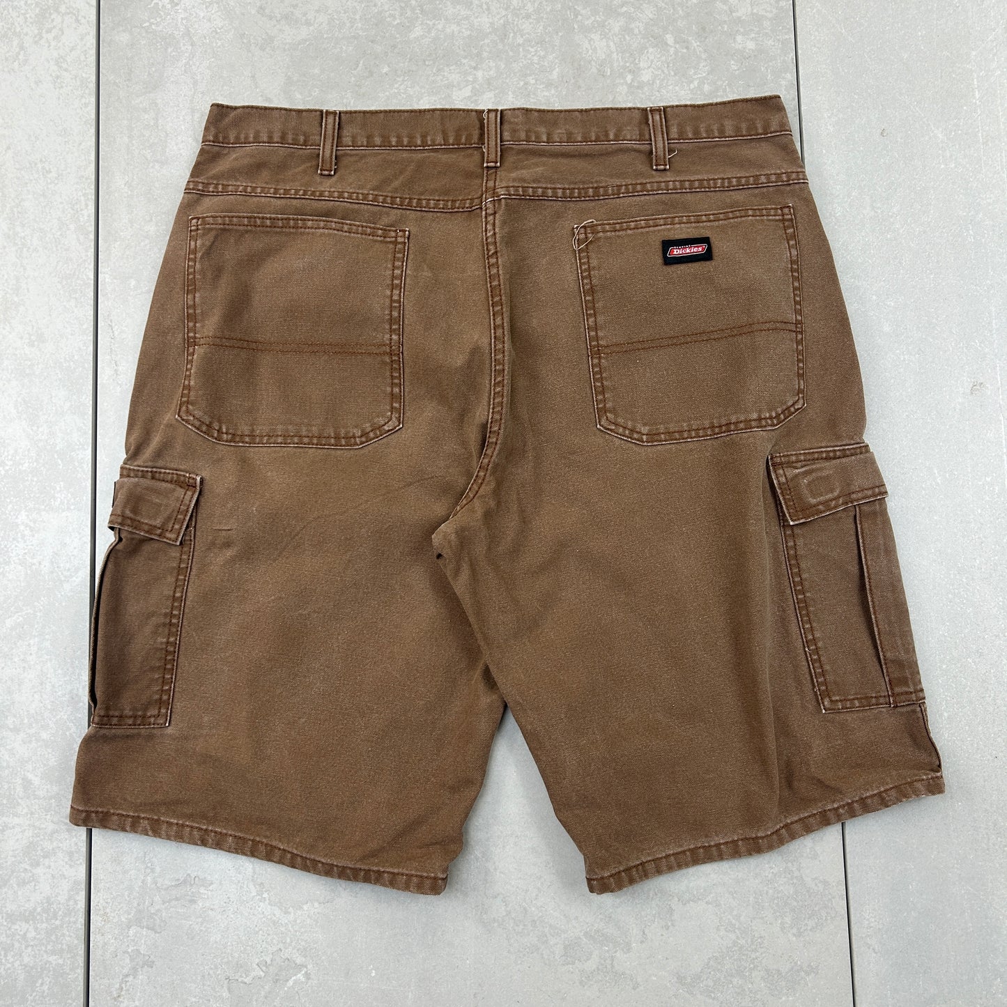 Vintage Dickies Workwear Carpenter Brown Baggy Shorts - 38