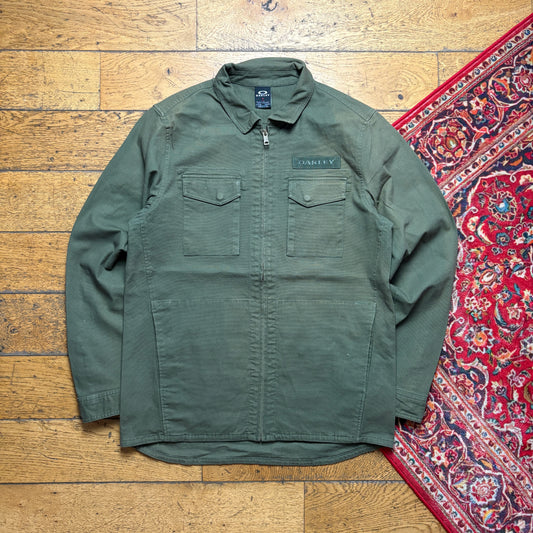 Vintage Oakley Green Workwear Overshirt Jacket - M