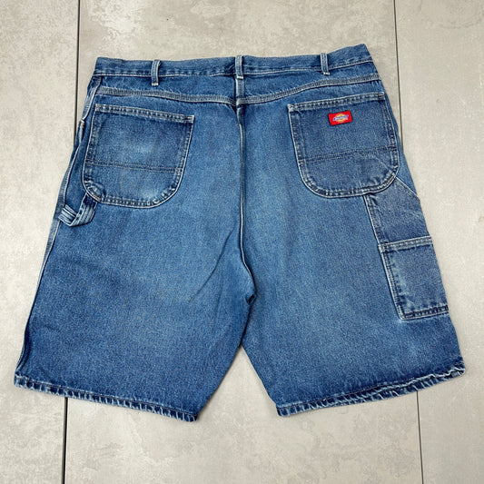 Vintage Dickies Workwear Carpenter Baggy Blue Shorts - 40