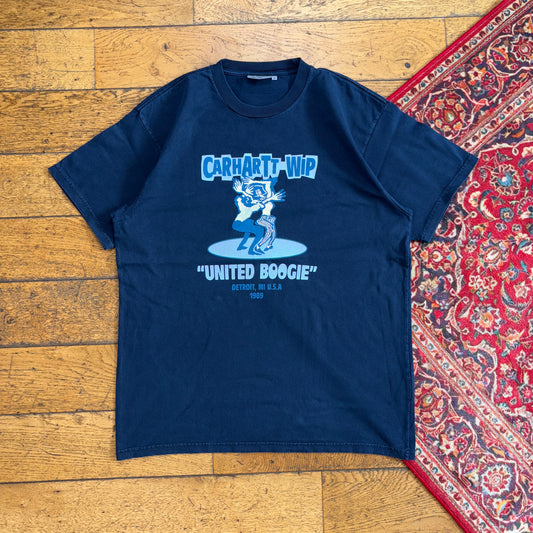 Vintage Carhartt WIP Navy Graphic T-Shirt - M
