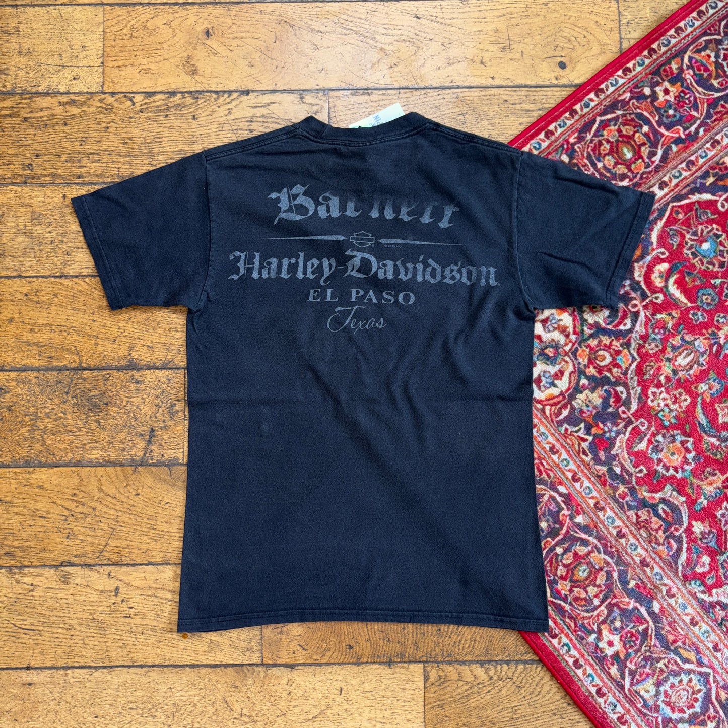 Vintage Harley Davidson Black Motorbike Graphic T-Shirt - XS