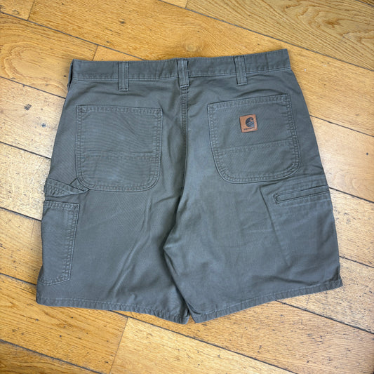 Vintage Carhartt Workwear Brown Baggy Carpenter Shorts - 34