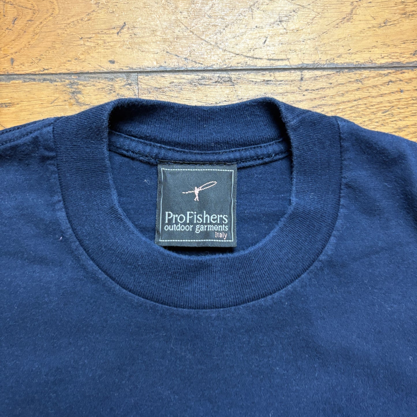 Vintage 90s Fishing Navy Single Stitch Graphic T-Shirt - S