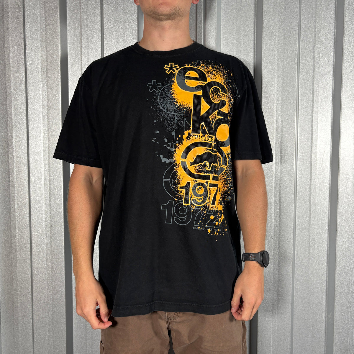 Ecko Unltd Black Hip Hop Y2K Graphic T Shirt - L