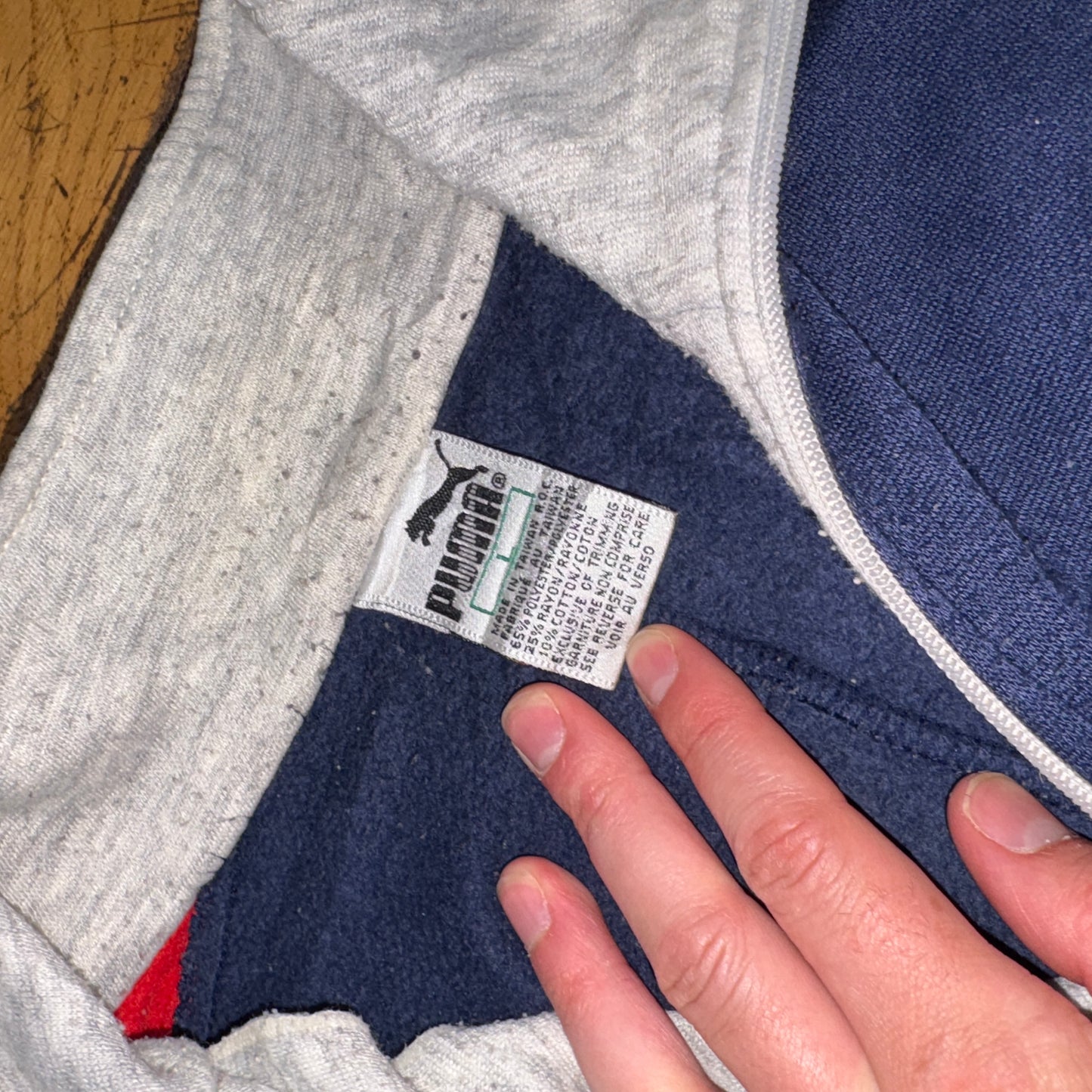 Vintage 90s Puma Grey Embroidered Sweatshirt - L