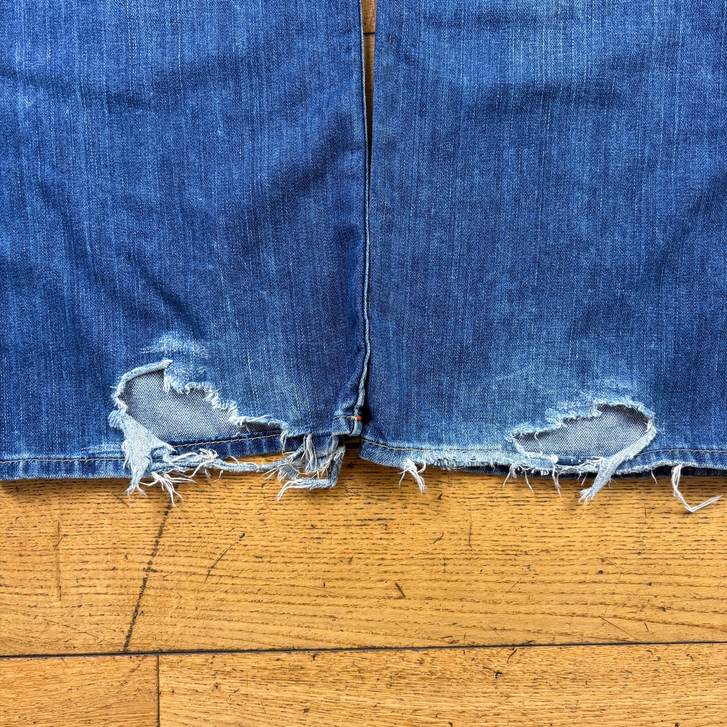 Vintage True Religion Blue Embroidered Y2K Hip Hop Straight Jeans - 42