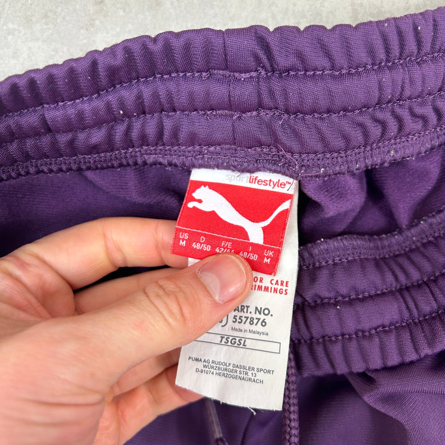 Vintage Puma Purple Baggy Tracksuit Sweatpants Track Pants Bottoms - M