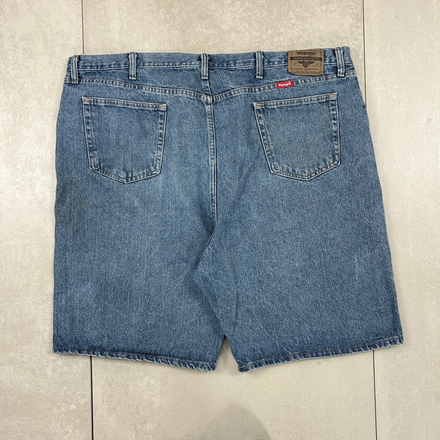 Vintage Wrangler Blue Denim Carpenter Baggy Shorts - 48