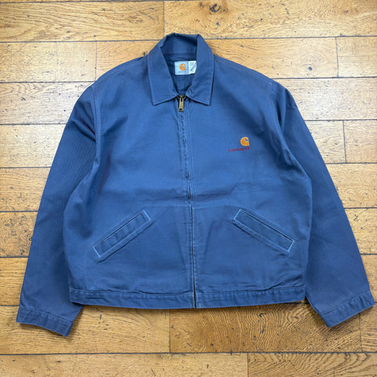 Vintage Carhartt Lightweight Detroit Blue Workwear Jacket - XXL