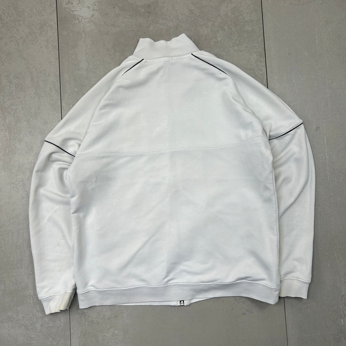 Vintage Nike White Tracksuit Track Shell Windbreaker Jacket - XL
