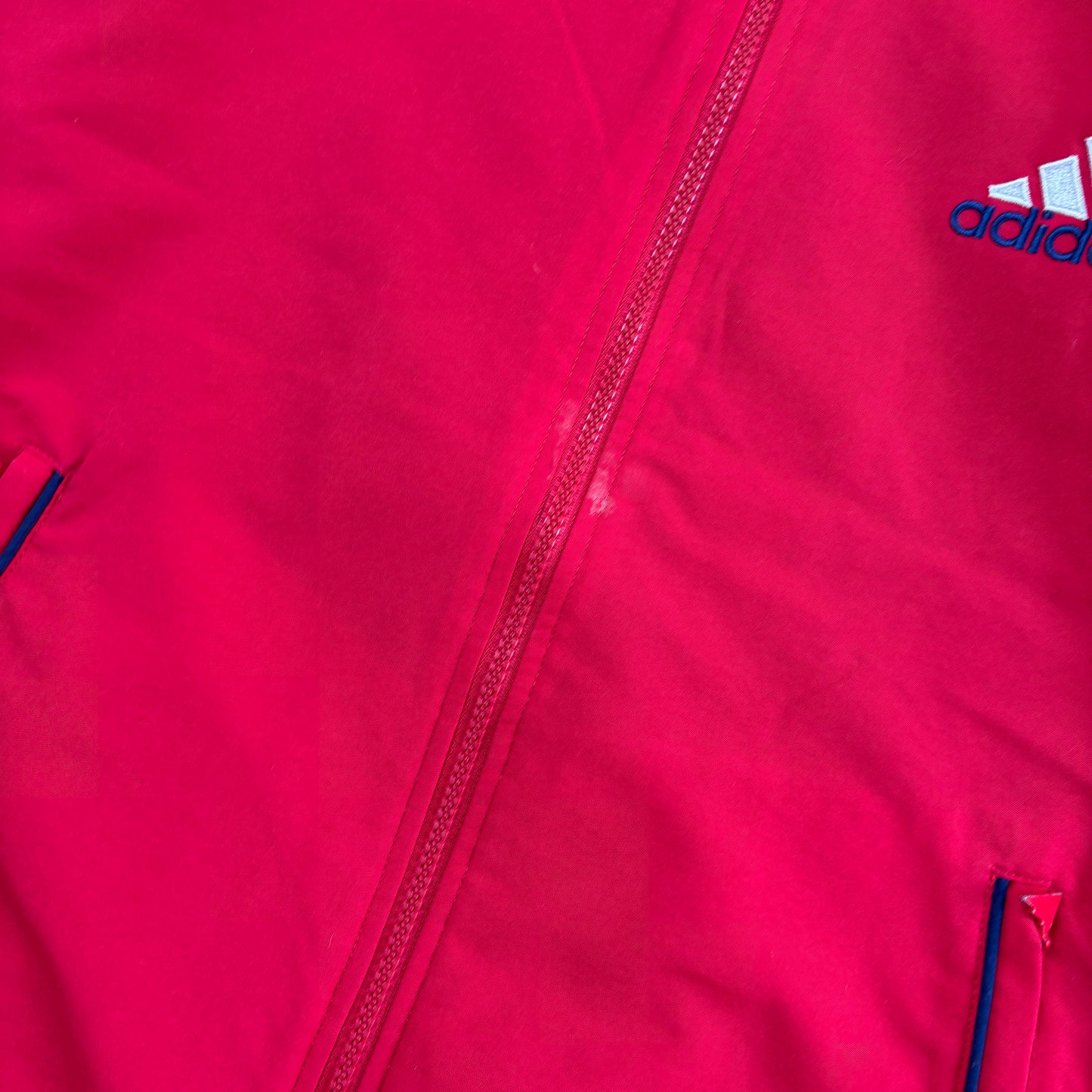 Vintage Adidas Red 90s Tracksuit Track Shell Windbreaker Jacket - L