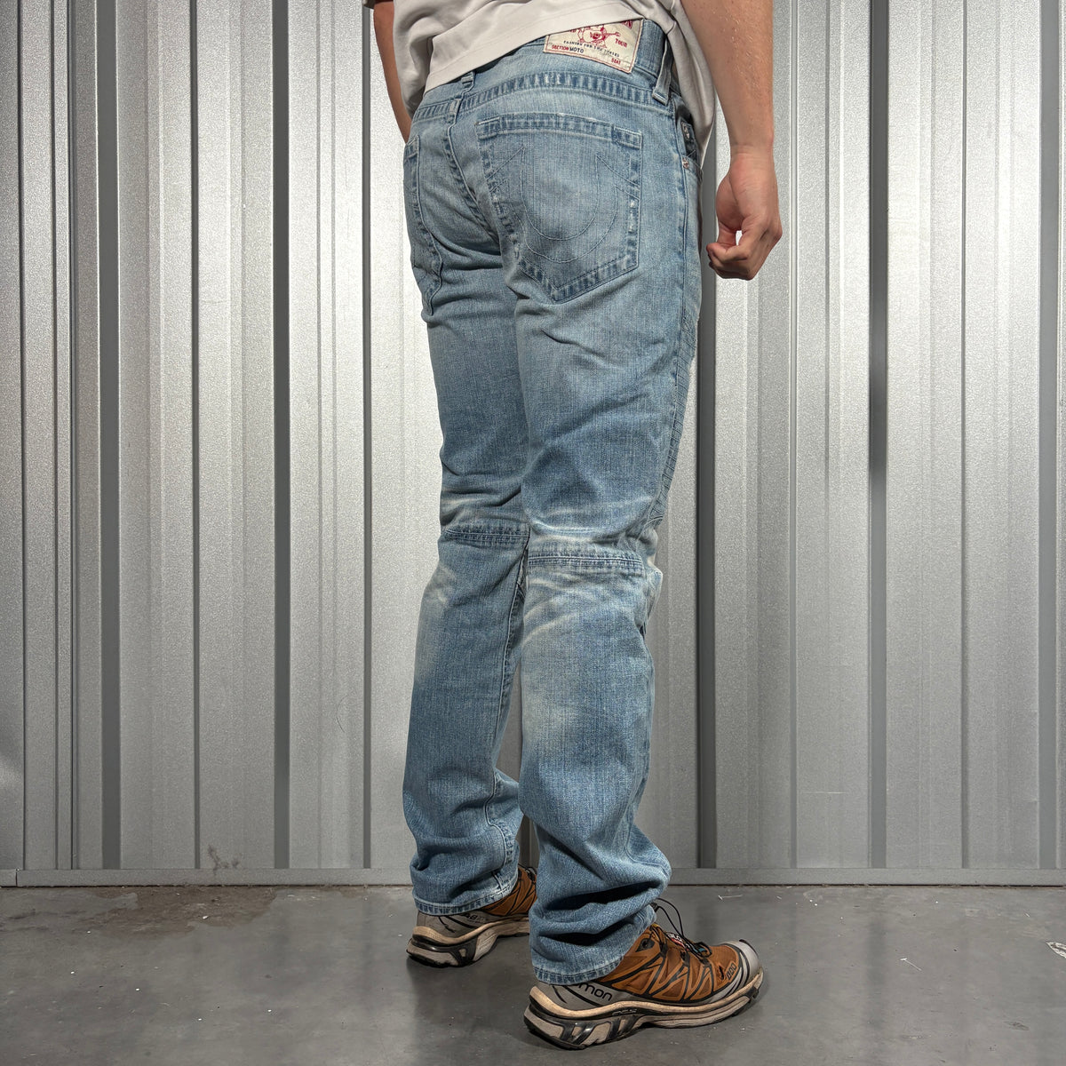 True Religion Y2K Slim Moto Blue Jeans - 33L
