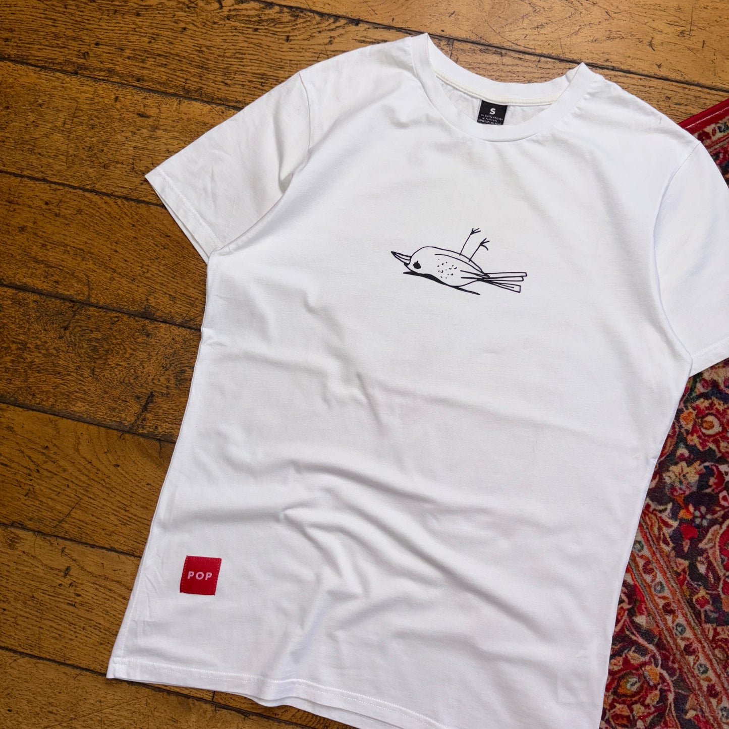 Vintage White Graphic T-Shirt - S