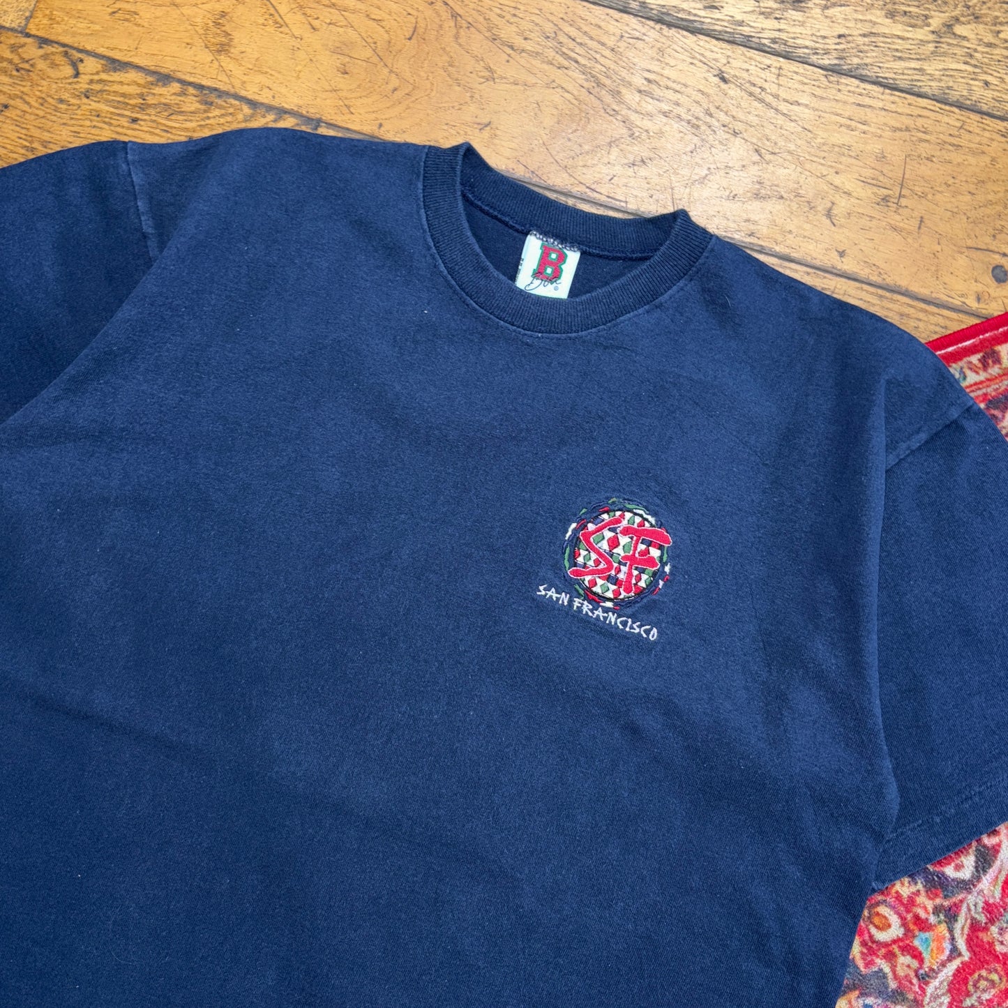 Vintage 90s San Francisco Navy Embroidered Single Stitch Graphic T-Shirt - L