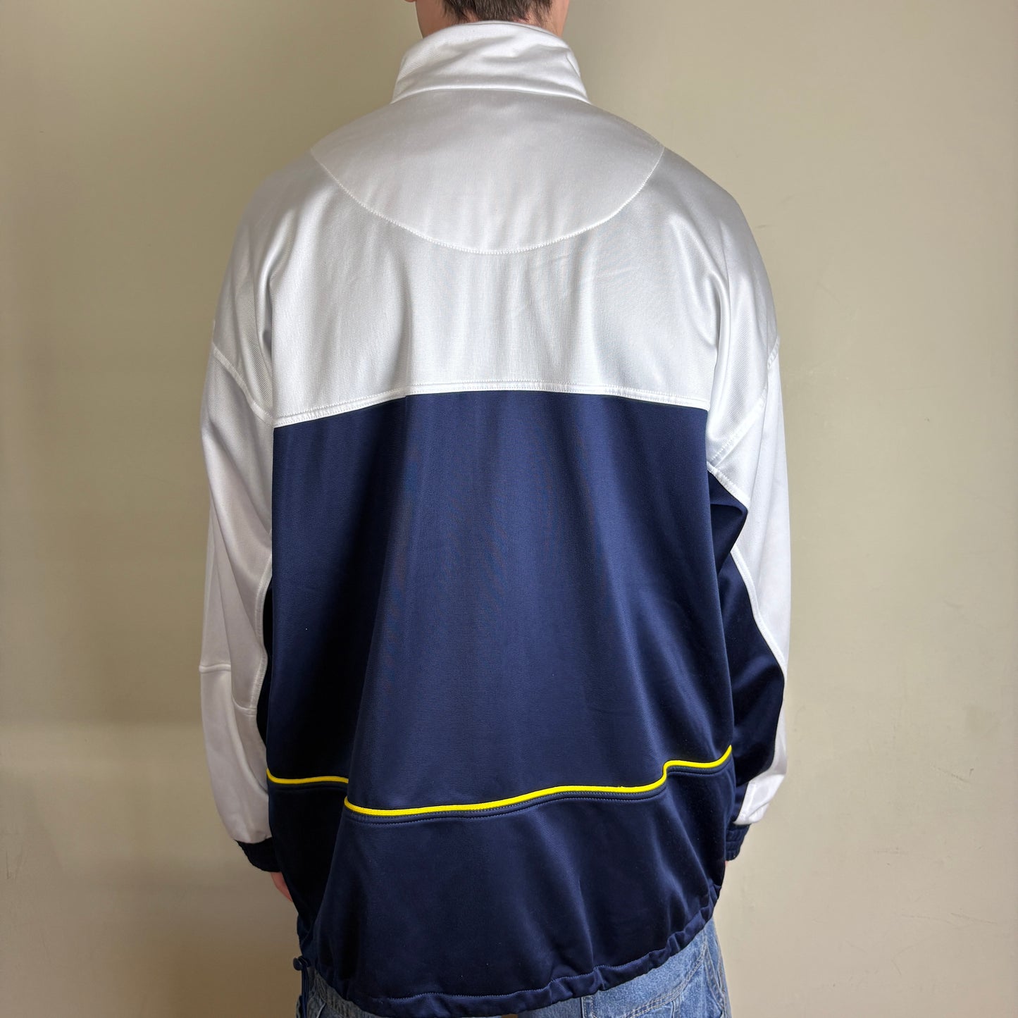 Vintage Nike Basketball 90s Navy White Tracksuit Track Jacket - XL