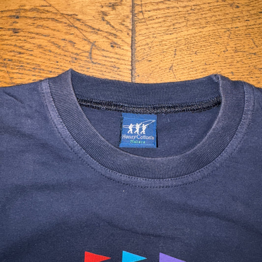 Vintage Navy Sailing Yacht Boat Boxy Marine Graphic T-Shirt - S