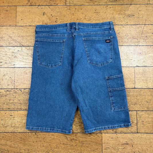 Vintage Dickies Workwear Carpenter Blue Baggy Shorts - 36