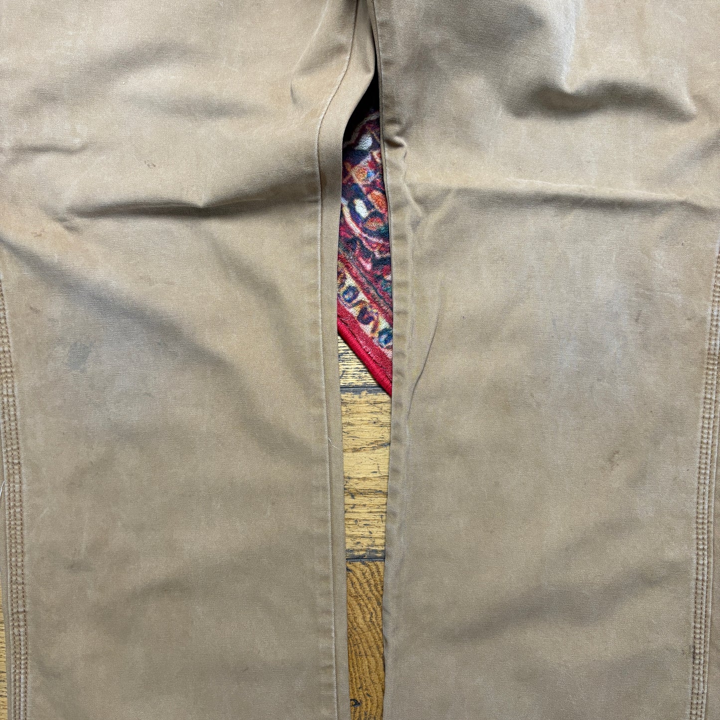 Vintage Dickies Workwear Carpenter Baggy Brown Trousers - 36