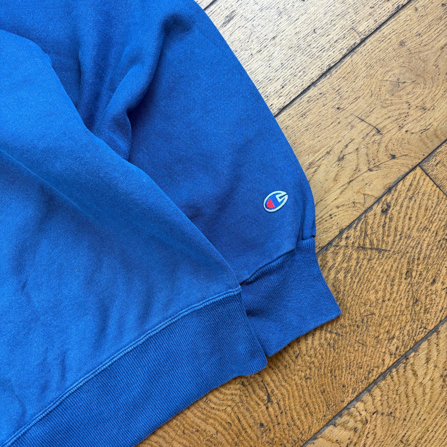 Vintage Champion Blue Embroidered Sweatshirt - XL