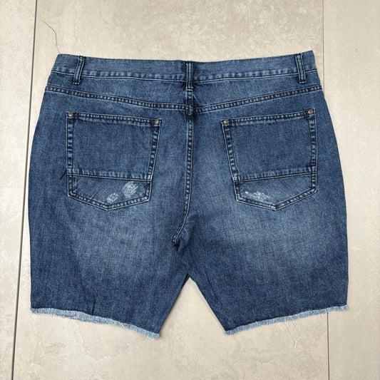 Vintage Hip Hop Blue Baggy Shorts Jorts - 42