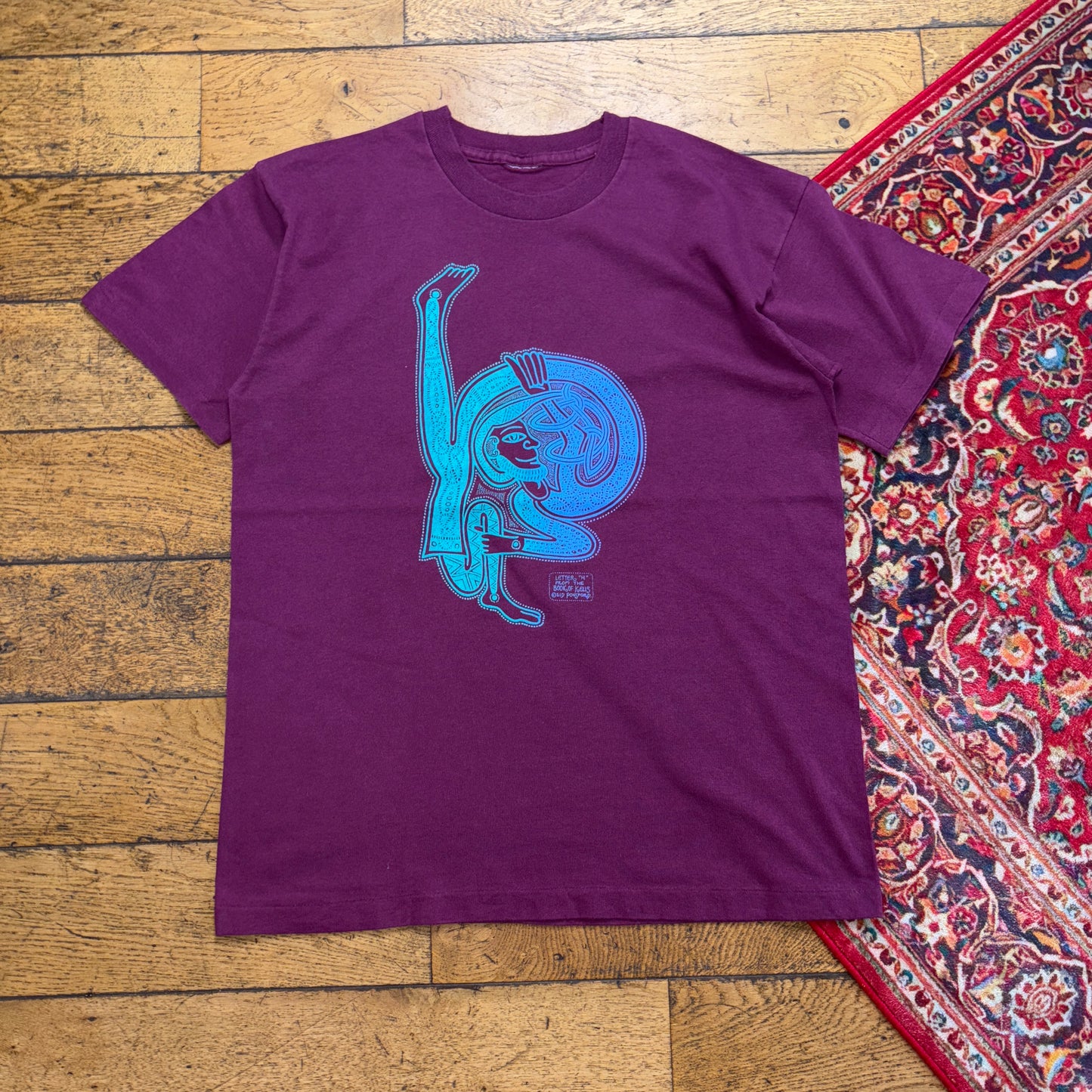 Vintage 90s Burgundy Single Stitch Graphic T-Shirt - M