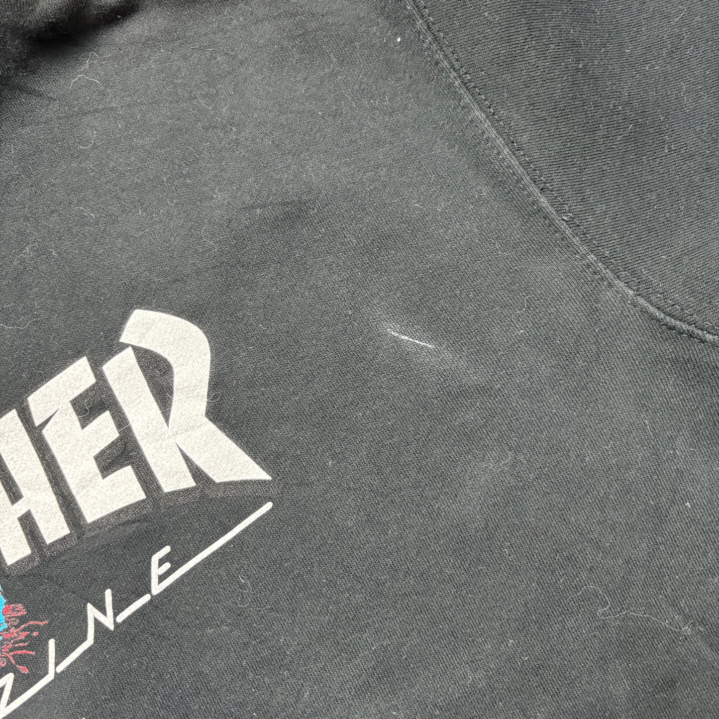 Vintage Thrasher X Santa Cruz Black Skate Hoodie Sweatshirt - XL