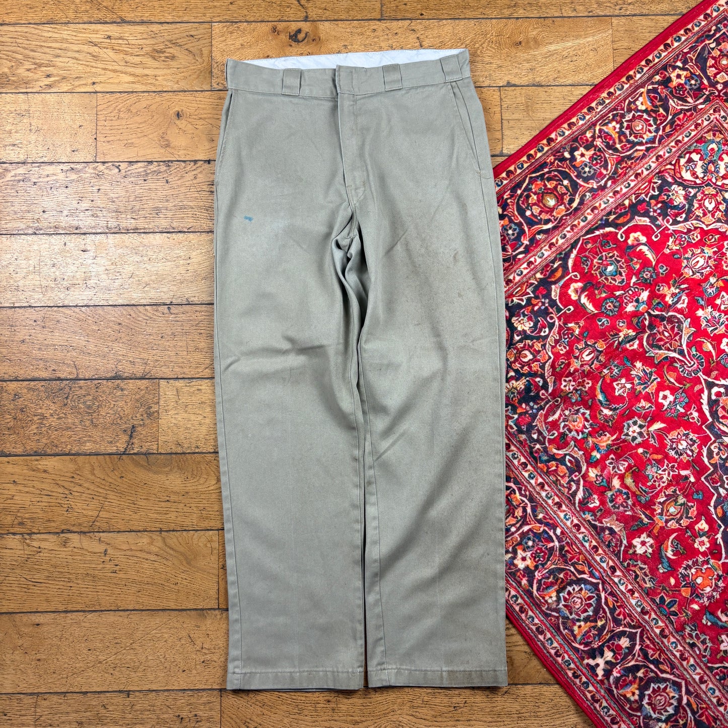 Vintage Dickies 874 Cream Skate Trousers - 33