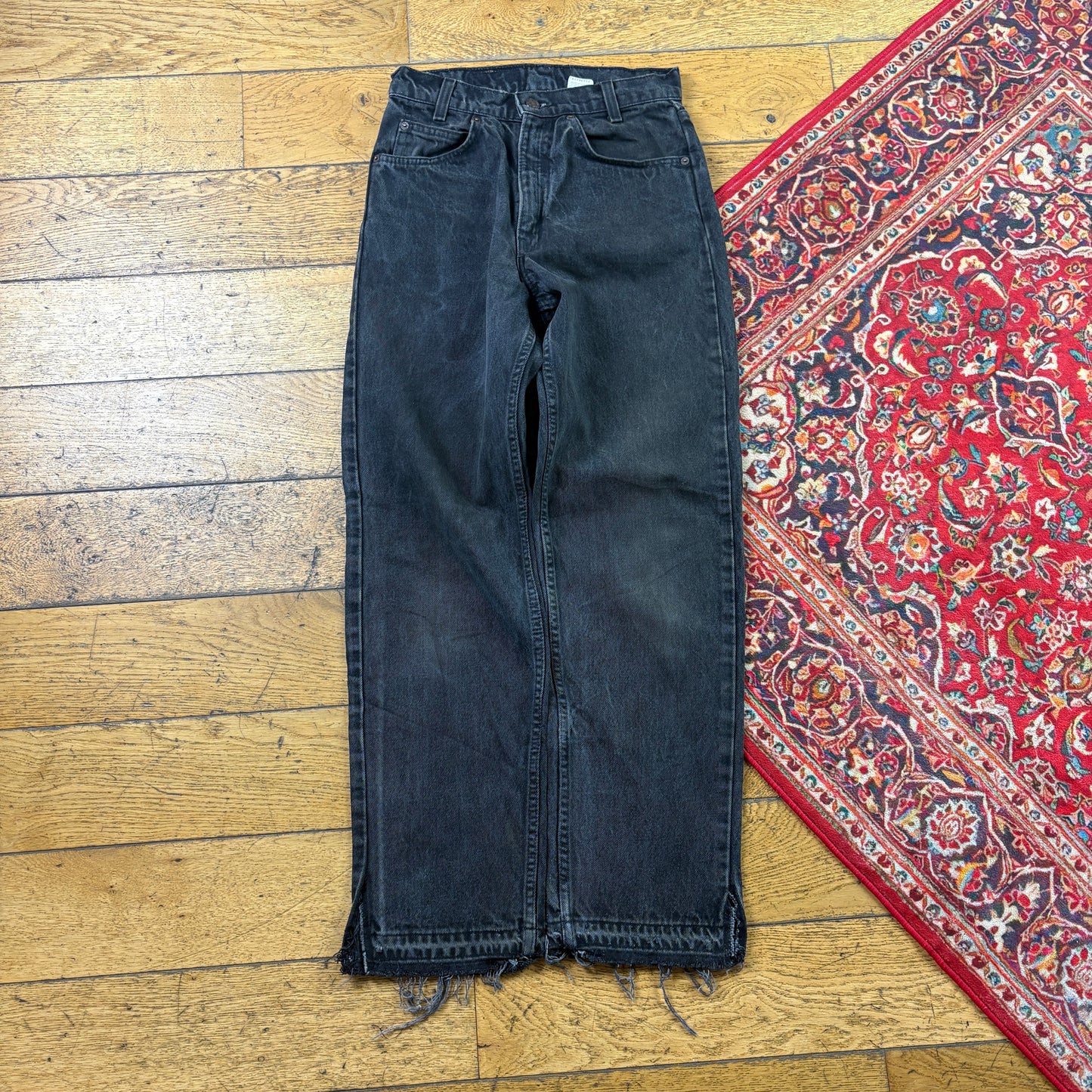 Vintage Levis Womens 560 Baggy Black Denim Jeans - Size 6/8
