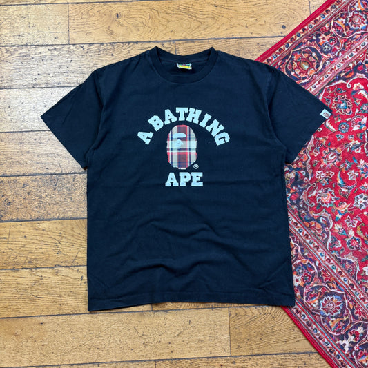 Vintage Bape Bathing Ape Black Graphic T-Shirt - M