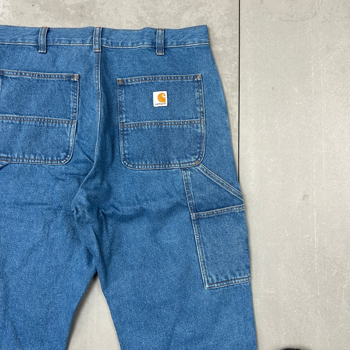 New Carhartt Double Knee Carpenter Blue Jeans - 34