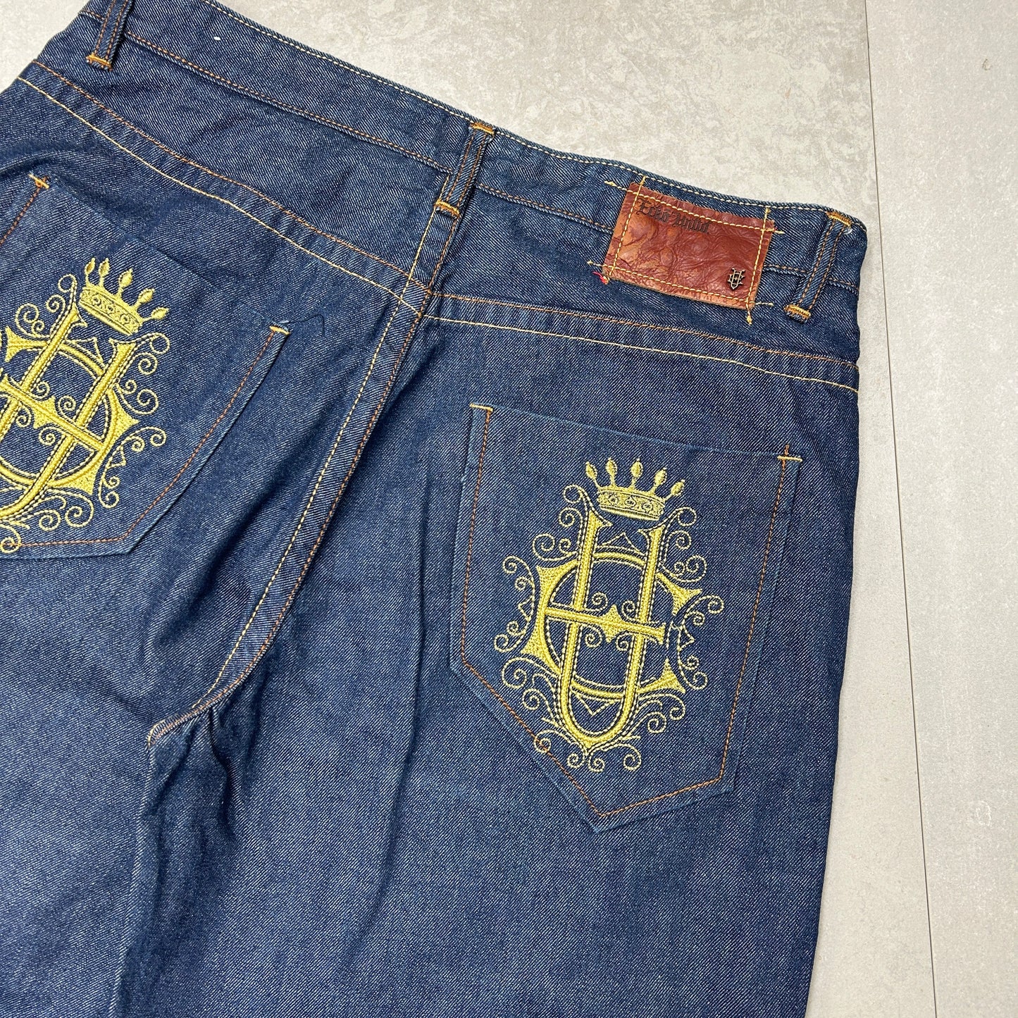 Vintage Ecko Unltd Embroidered Hip Hop Baggy Blue Shorts Jorts - 38