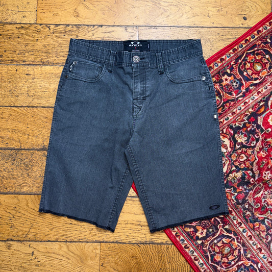 Vintage Oakley Grey Embroidered Slim Shorts Jorts - 31