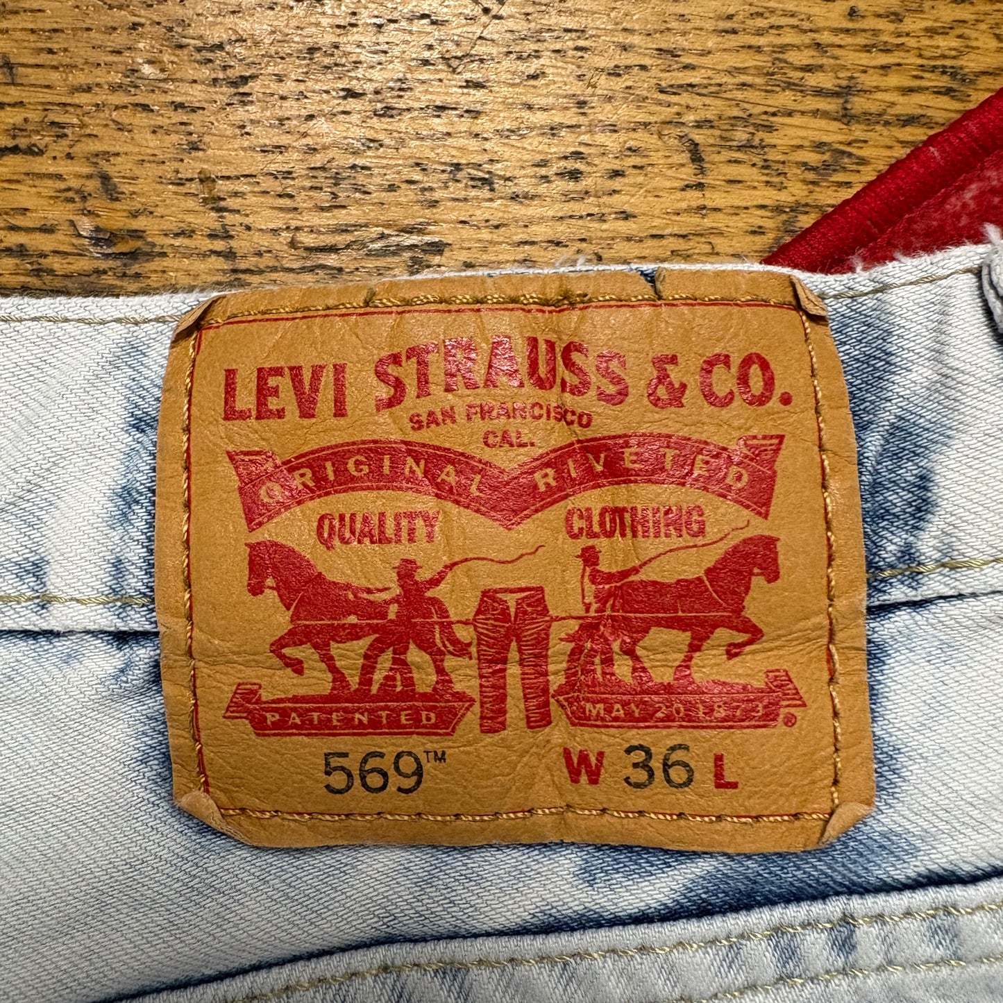 Vintage Levis 569 Blue Baggy Denim Shorts - 36