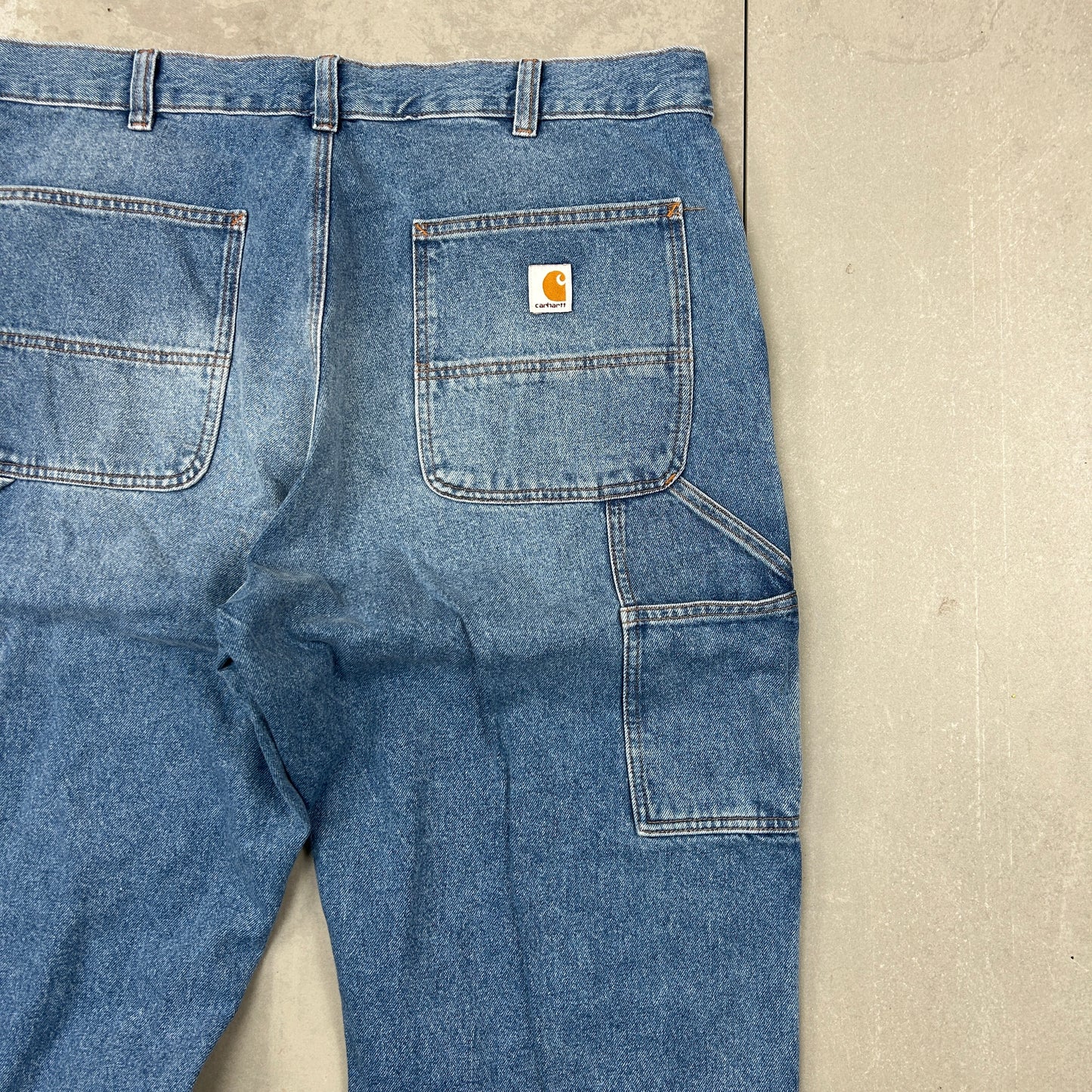 New Carhartt Double Knee Carpenter Baggy Blue Jeans - 38