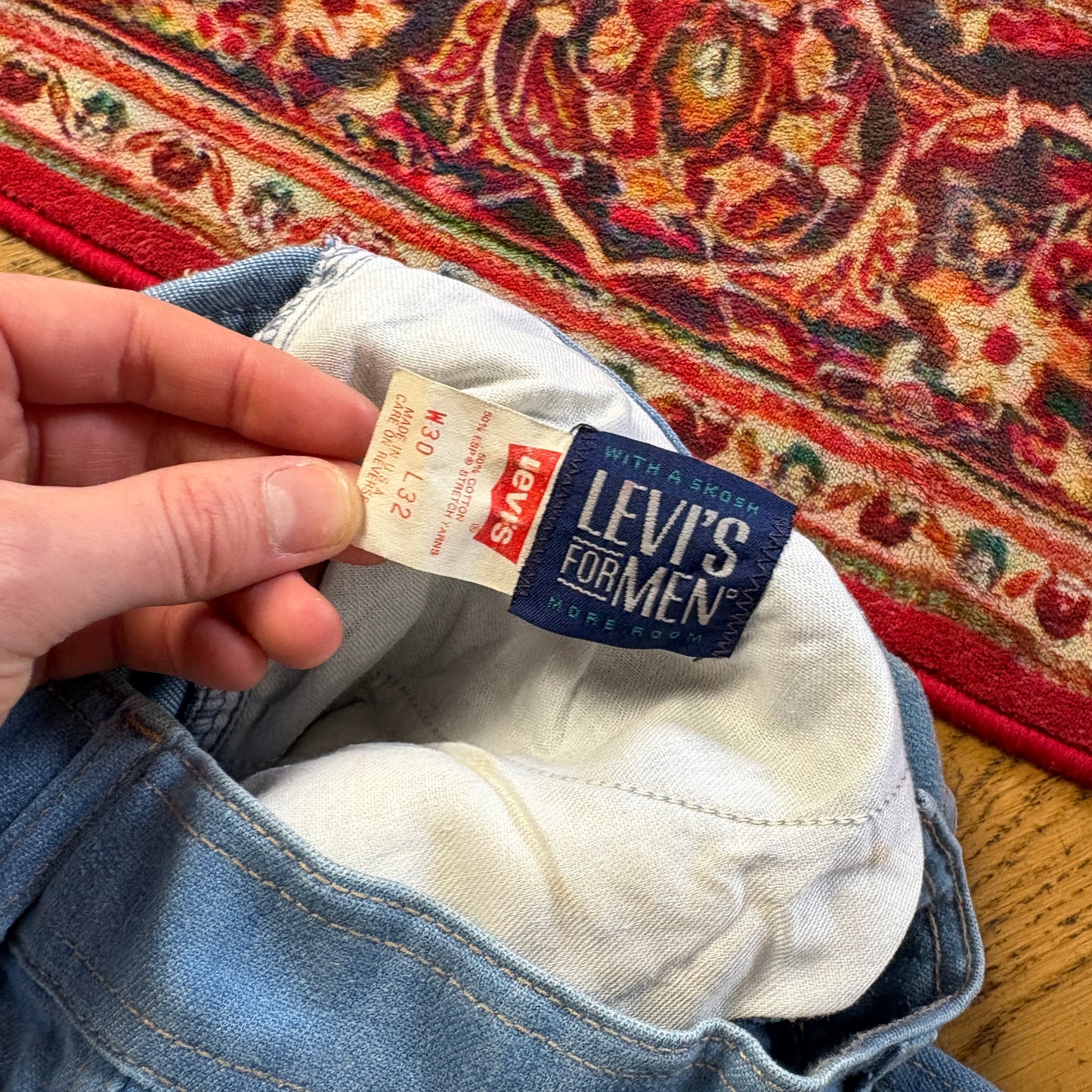 Vintage 80s Levis Orange Tab Action Jeans Straight Blue Denim Jeans - 28R