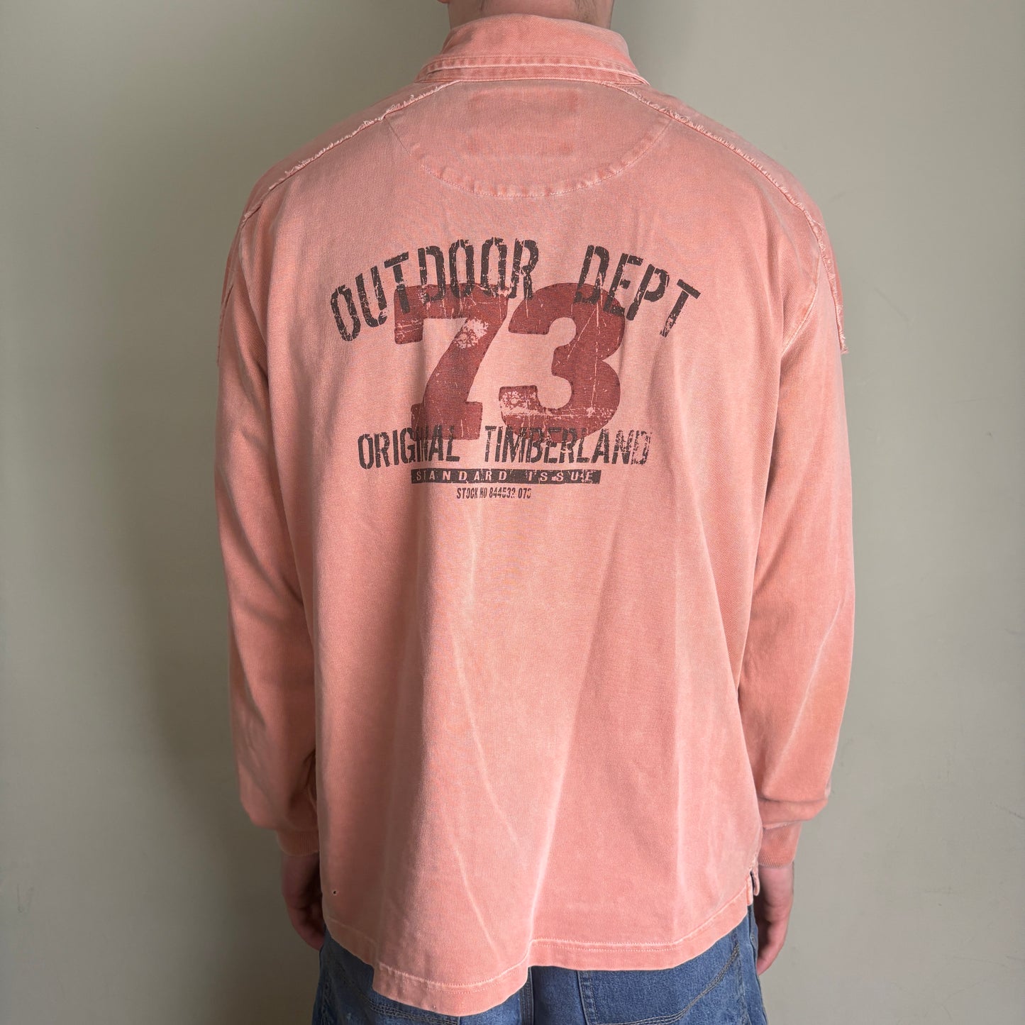 Vintgae Timberland Pink Rugby Polo Shirt - XL